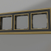 Modelo 3d Moldura para 3 postes Palacio (bronze-preto) - preview