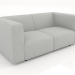 3d model 2-seater sofa (L) - preview