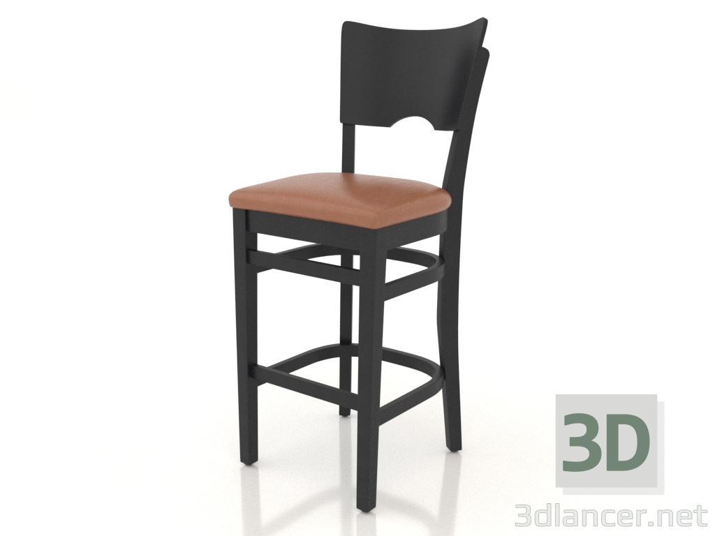 3D modeli Bar taburesi York (Koyu wenge) - önizleme