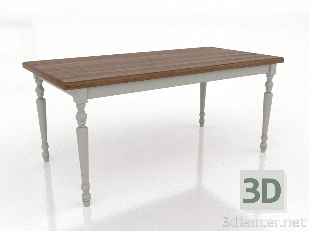 modèle 3D Table à manger 1600x800 mm (RAL 7044, noyer clair) - preview modèle 3D Table à manger 1600x800 mm (RAL 7044, noyer clair) - preview