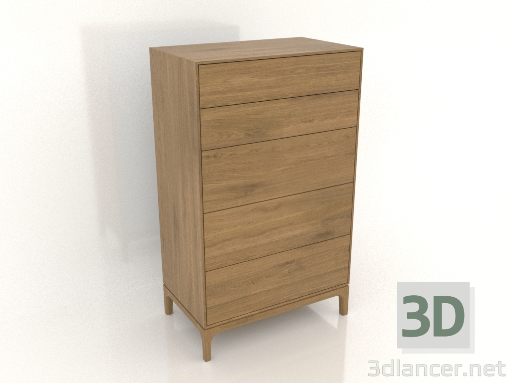 3d model Cómoda FARGO 750x450x1250 mm (roble natural) - vista previa