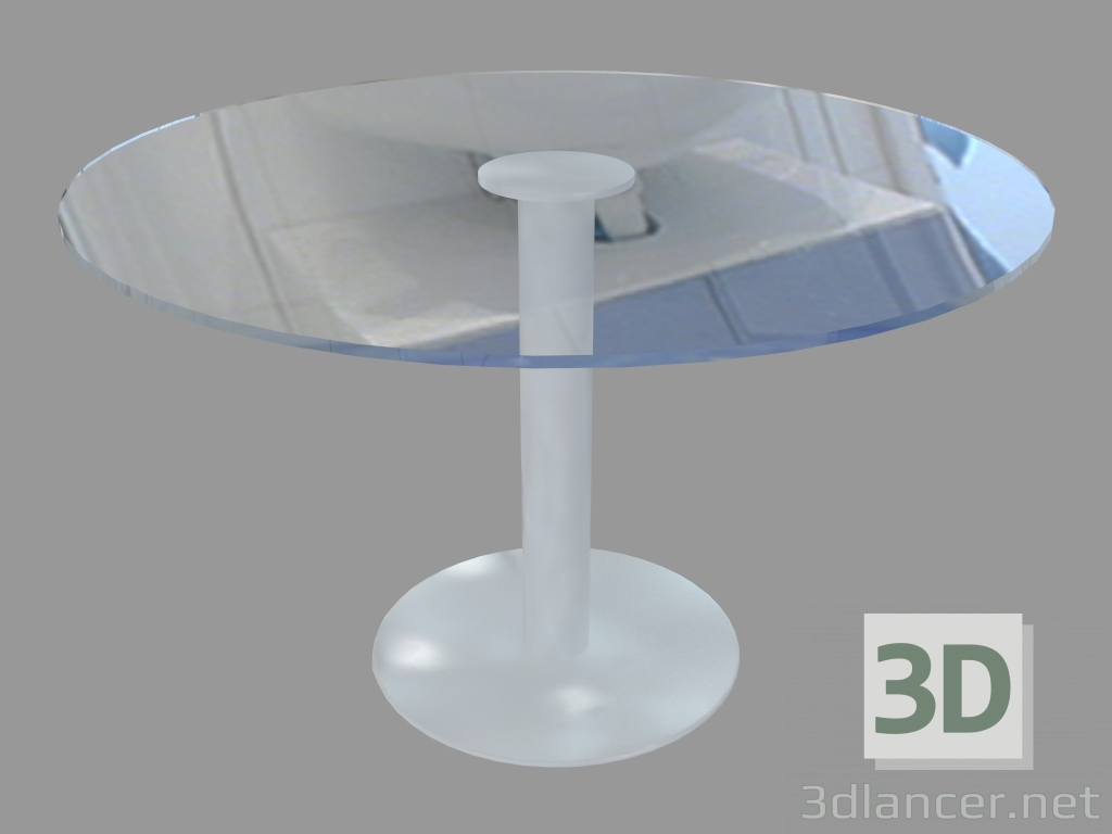 modello 3D Tavolo da pranzo (vetro 120 cm) - anteprima