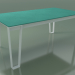 modèle 3D Table à manger d'extérieur InOut (938, aluminium laqué blanc, lattes en pierre de lave émaillée turq - preview