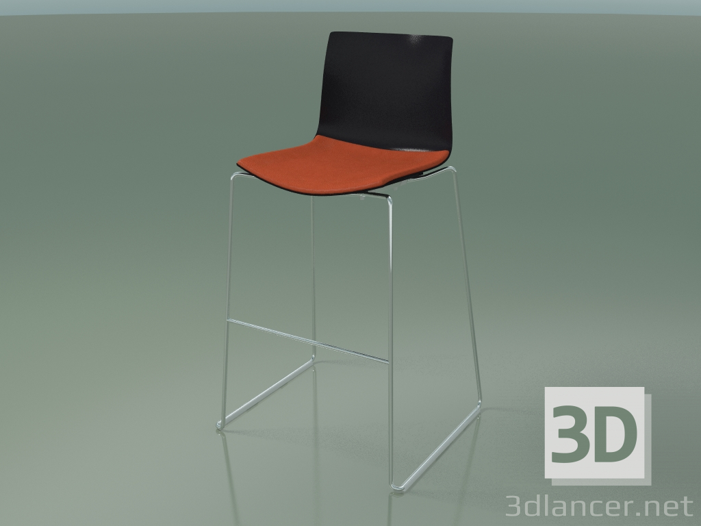 modèle 3D Tabouret de bar 0305 (sur la glissière, avec un oreiller sur le siège, polypropylène PO00109) - preview