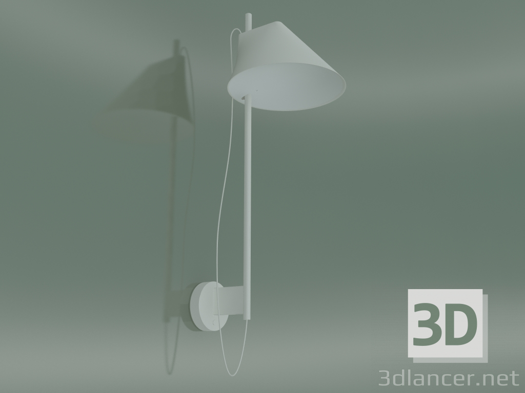 3D Modell Wandleuchte YUH WALL (LED 27K, WHT) - Vorschau