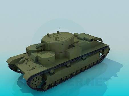 3d model T-28 - preview 3d model T-28 - preview