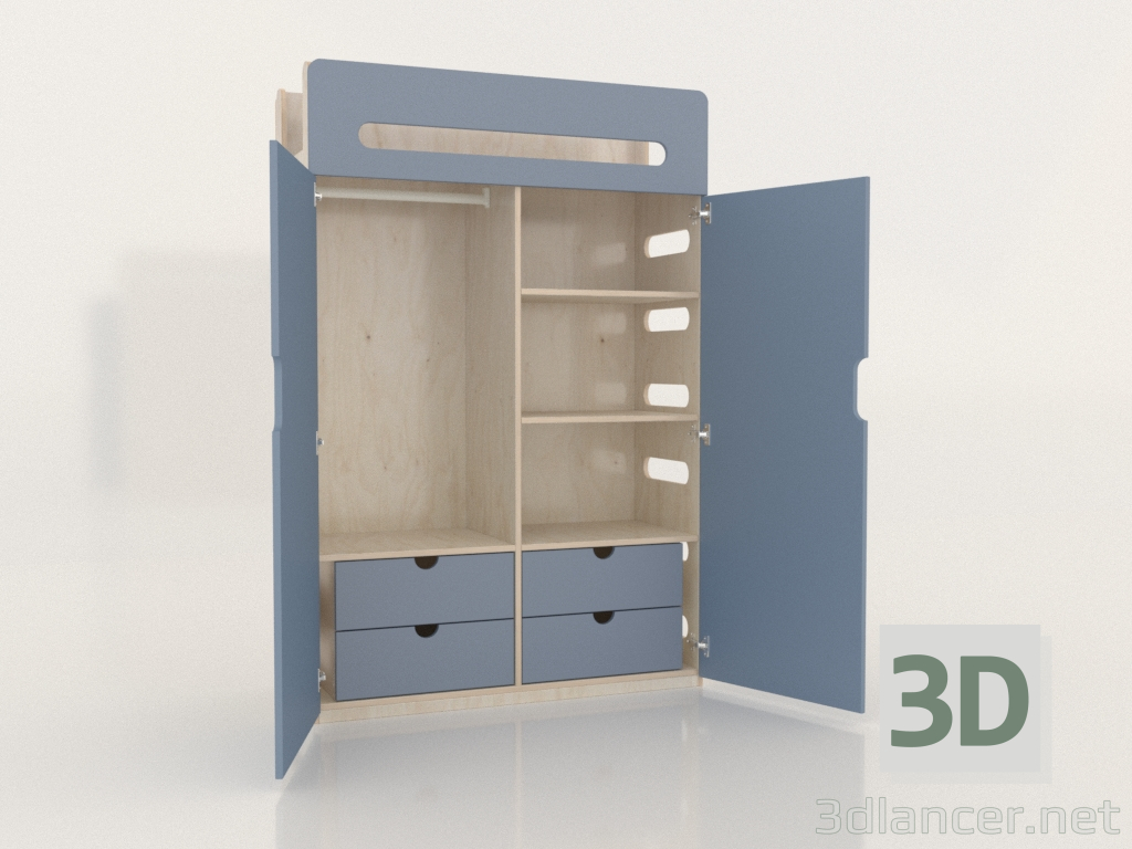 3D Modell Kleiderschrank offen MOVE WD (WAMWD2) - Vorschau