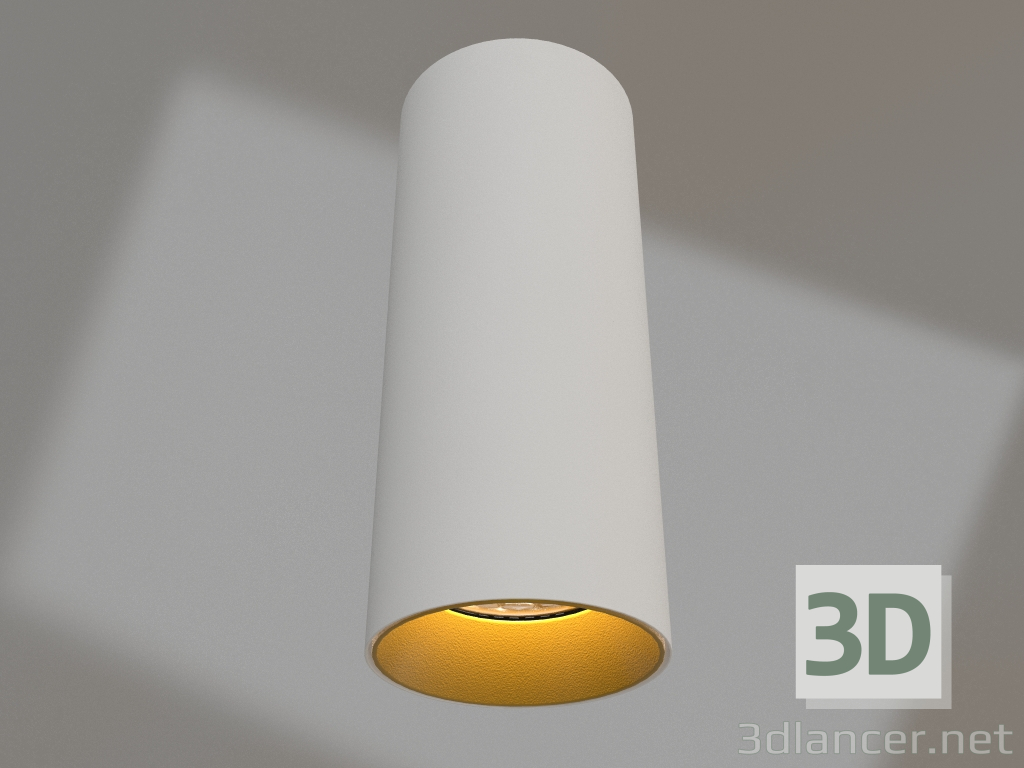 modello 3D Lampada SP-POLO-SURFACE-R65-8W Warm3000 (WH-GD, 40°) - anteprima