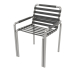Modelo 3d Cadeira Happy Metal (PRETA) - preview