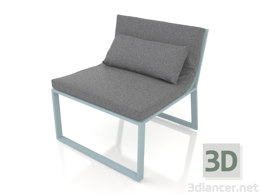 3d model Lounge chair (Blue gray) - preview