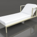 modello 3D Chaise longue con poggiatesta rialzato (Oro) - anteprima