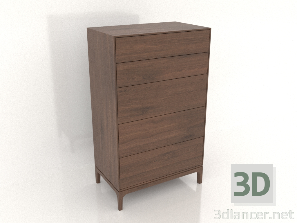 3D Modell Kommode FARGO 750x450x1250 mm (Tabak-Eiche) - Vorschau