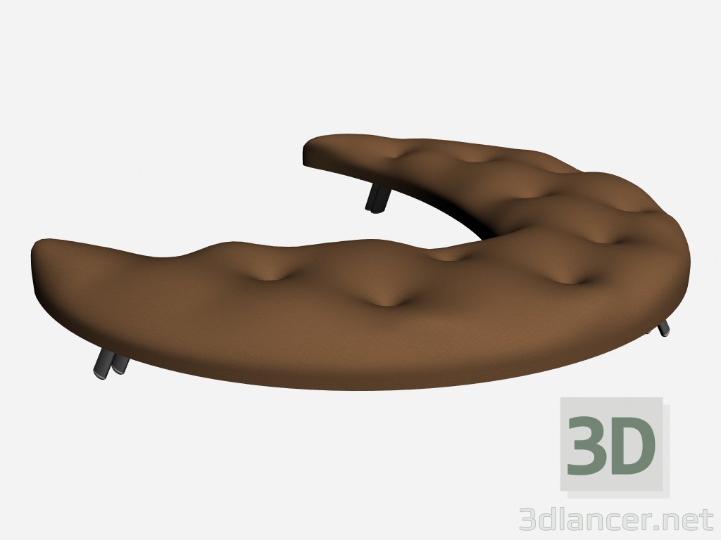 modèle 3D Pouf (pièce jointe sur le divan) Super roy esecuzione speciale 1 - preview