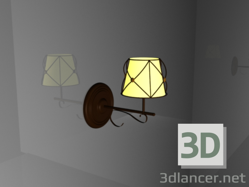 3d model wall sconce - preview