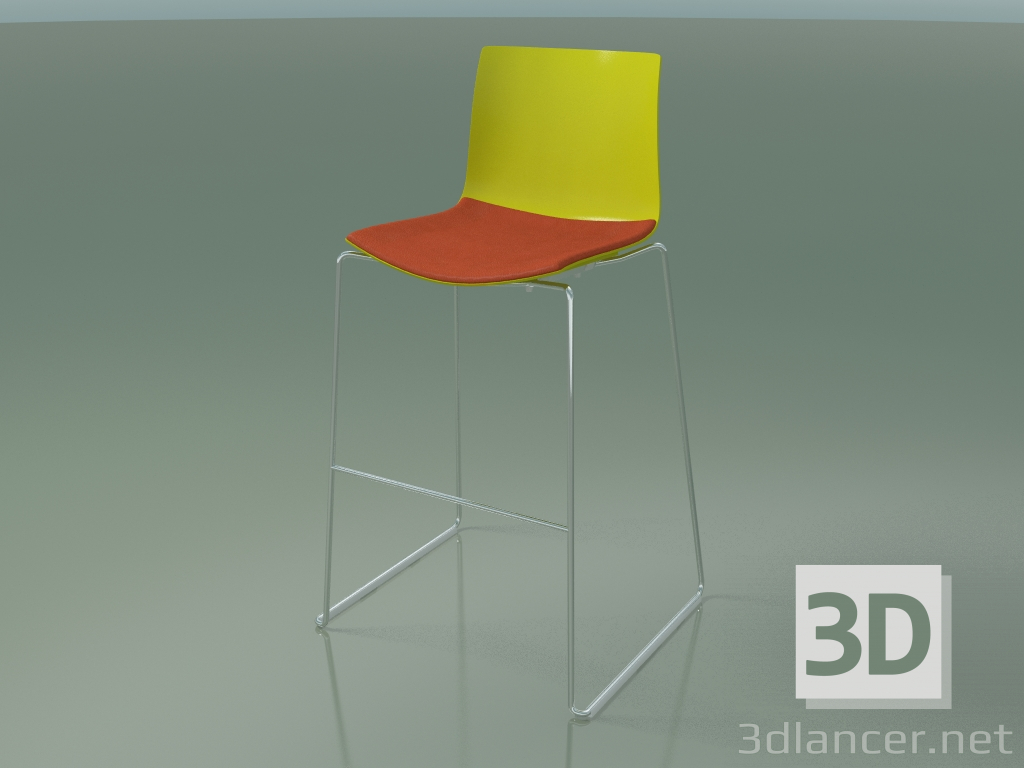 modèle 3D Tabouret de bar 0305 (sur une glissière, avec un oreiller sur le siège, polypropylène PO00118) - preview