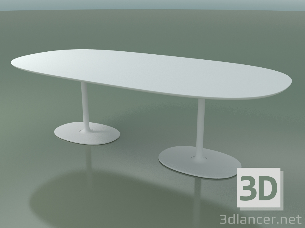 3D Modell Ovaler Tisch 0666 (H 74 - 250 x 121 cm, M02, V12) - Vorschau