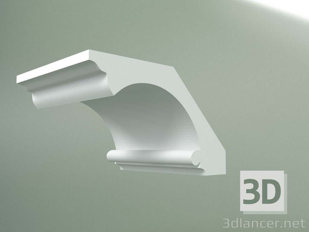 modello 3D Cornicione in gesso (zoccolo a soffitto) KT118 - anteprima