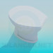 3d model Toilet bowl with lid - preview