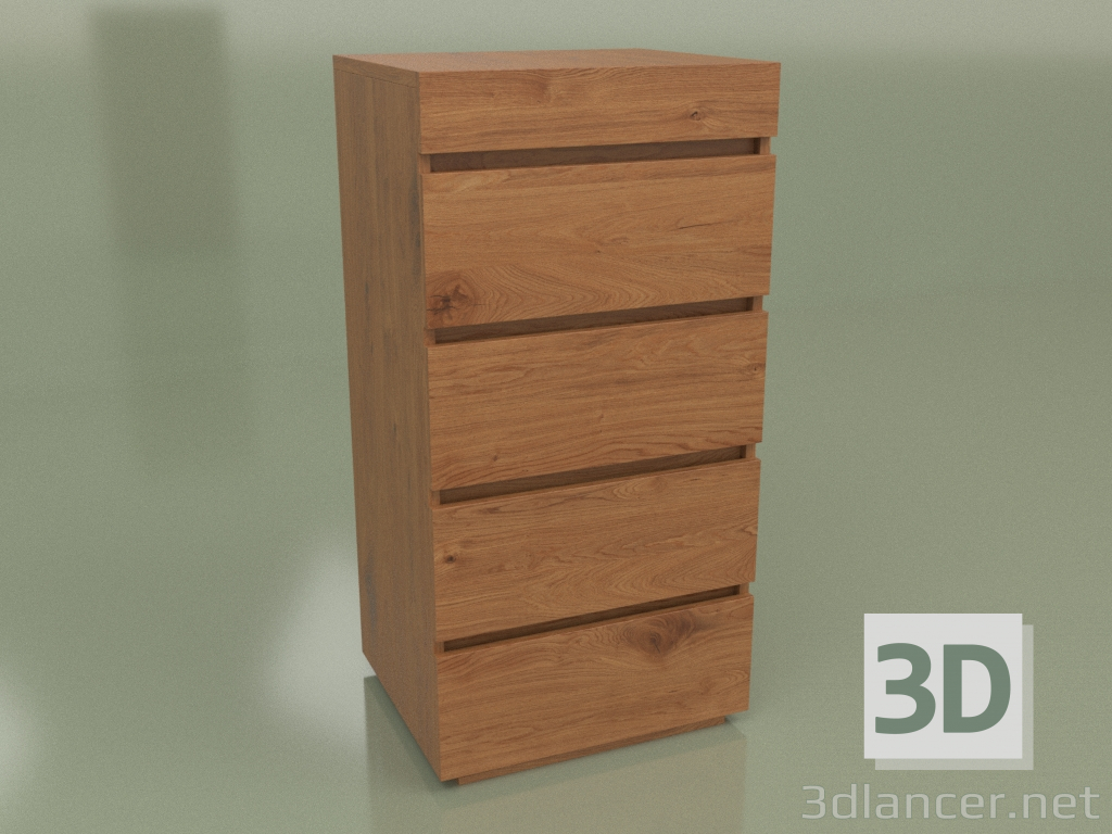 3d model Chest of drawers Mn 340 (Walnut) - preview