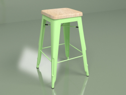 Semi-bar chair Marais Color 1 (green, solid oak)