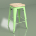 Modelo 3d Cadeira semi-bar Marais Cor 1 (verde, carvalho maciço) - preview