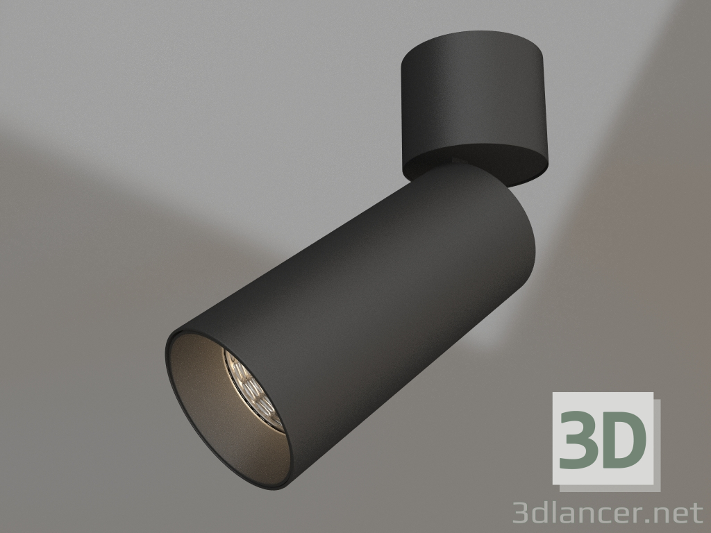 modello 3D Lampada SP-POLO-SURFACE-FLAP-R65-8W Day4000 (BK-BK, 40°) - anteprima