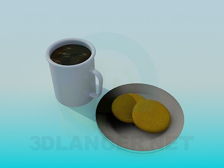 modelo 3D Té con galletas - escuchar modelo 3D Té con galletas - escuchar