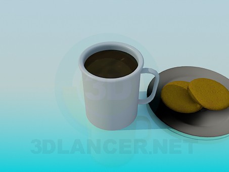 modelo 3D Té con galletas - escuchar modelo 3D Té con galletas - escuchar