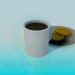 3d model Tea with cookies - preview