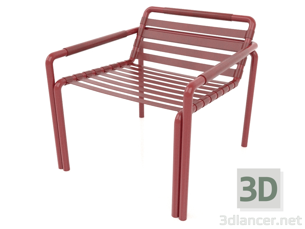 3d model Happy Metal Armchair (CHERRY) - preview