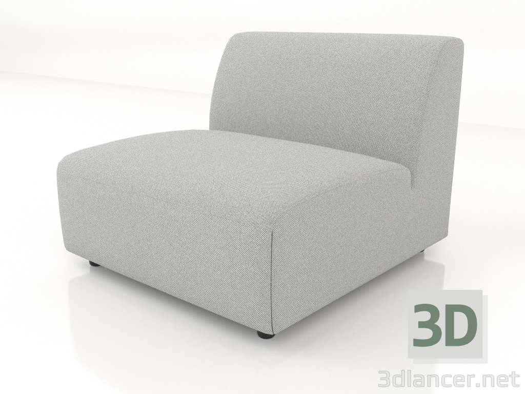 3D Modell Sofamodul 1-Sitzer (L) 83x90 - Vorschau