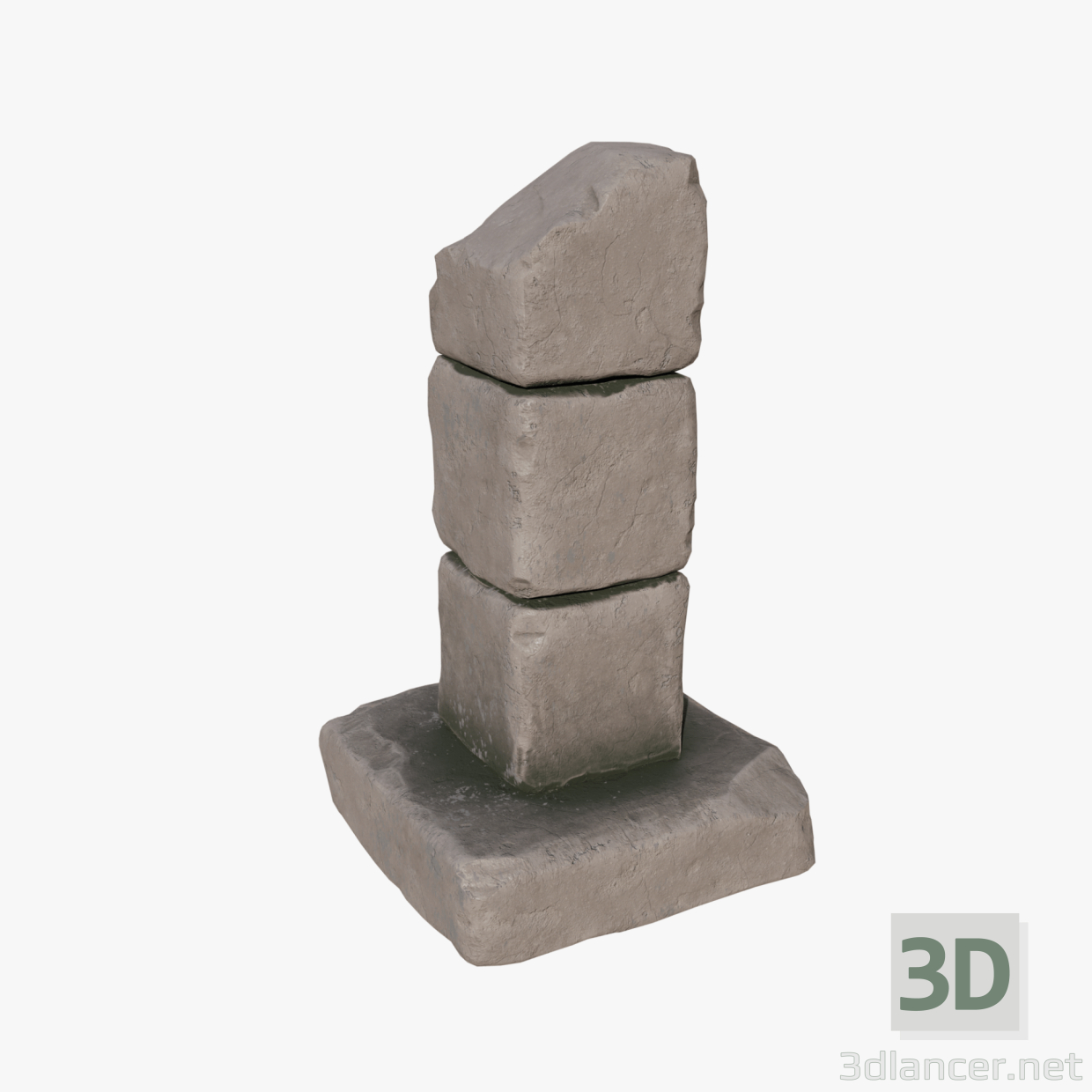 Gebrochene Säule 3D-Modell kaufen - Rendern