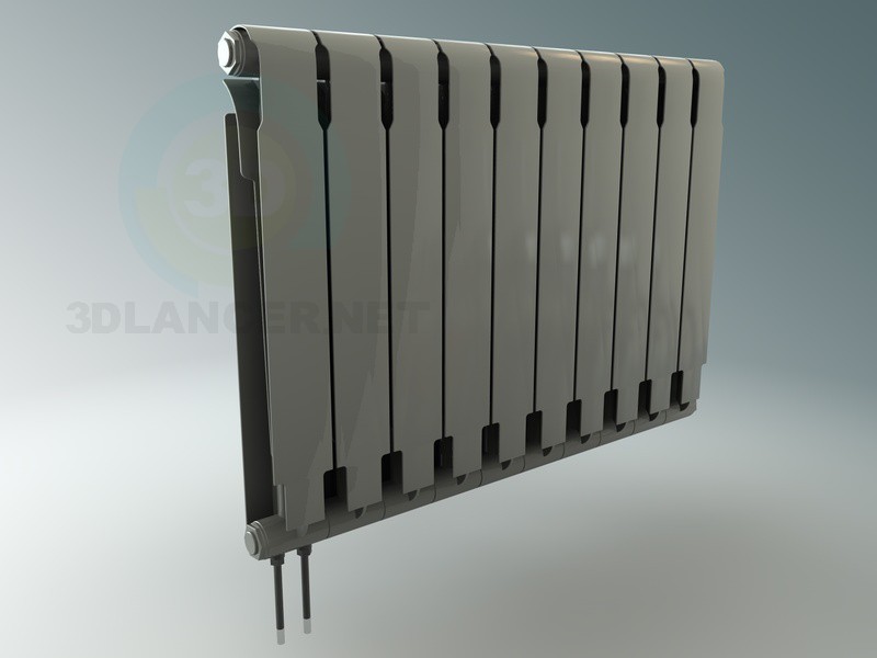 3d model standard radiator (battery) - preview 3d model standard radiator (battery) - preview