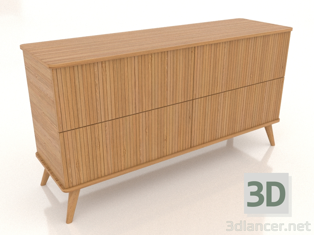 modèle 3D Commode 1 1500x400x800 mm (chêne naturel) - preview