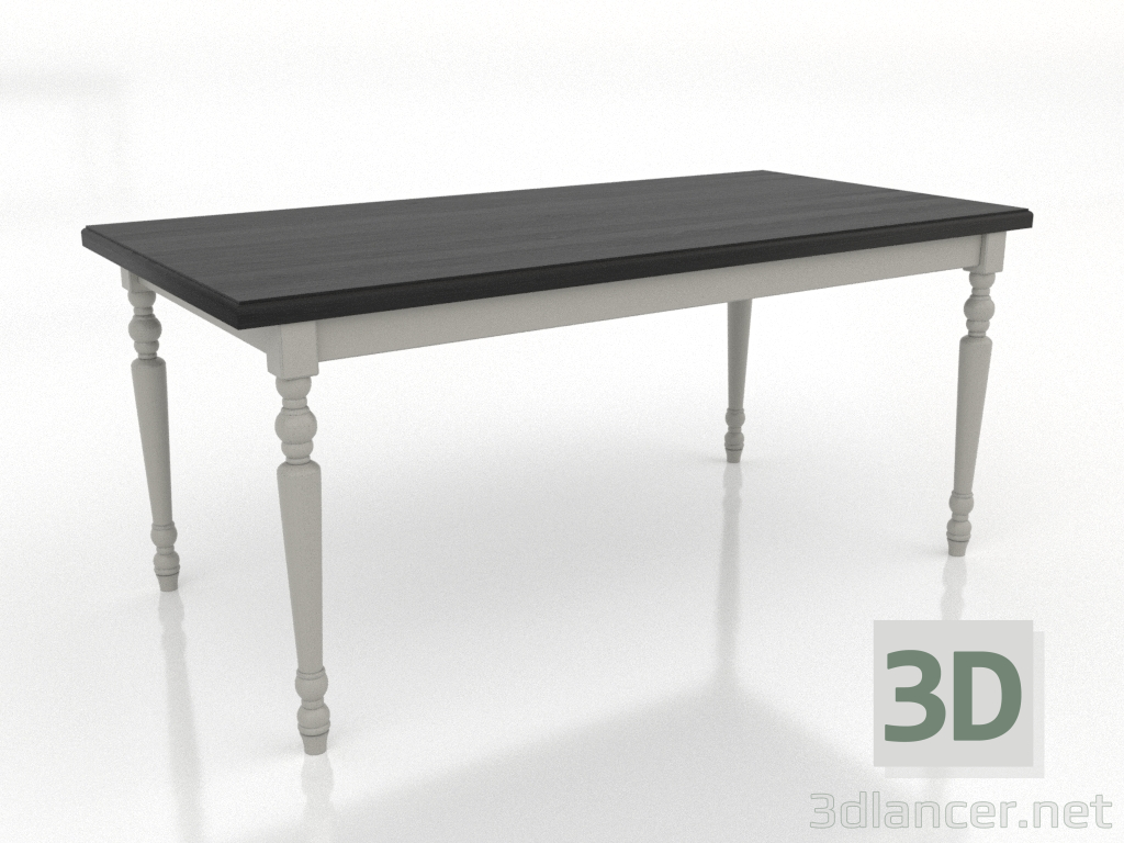 modèle 3D Table à manger 1600x800 mm (RAL 7044, noir RAL 9005) - preview modèle 3D Table à manger 1600x800 mm (RAL 7044, noir RAL 9005) - preview
