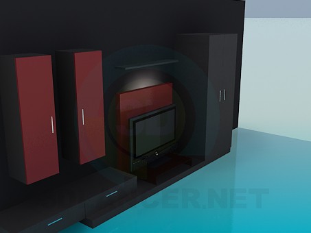 modelo 3D Los muebles de la sala de estar - escuchar modelo 3D Los muebles de la sala de estar - escuchar