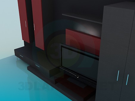 modelo 3D Los muebles de la sala de estar - escuchar modelo 3D Los muebles de la sala de estar - escuchar