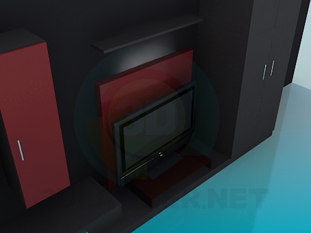 modelo 3D Los muebles de la sala de estar - escuchar modelo 3D Los muebles de la sala de estar - escuchar