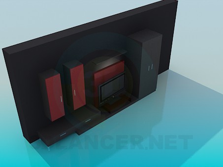modelo 3D Los muebles de la sala de estar - escuchar modelo 3D Los muebles de la sala de estar - escuchar