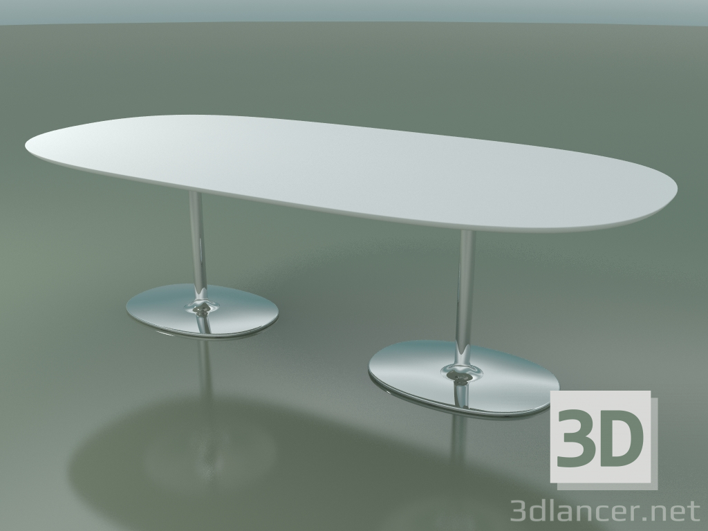 modello 3D Tavolo ovale 0666 (H 74 - 250x121 cm, M02, CRO) - anteprima