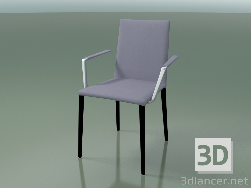 3D Modell Stuhl 1709BR (H 85 cm, stapelbar, mit Armlehnen, mit Lederbesatz, V39) - Vorschau