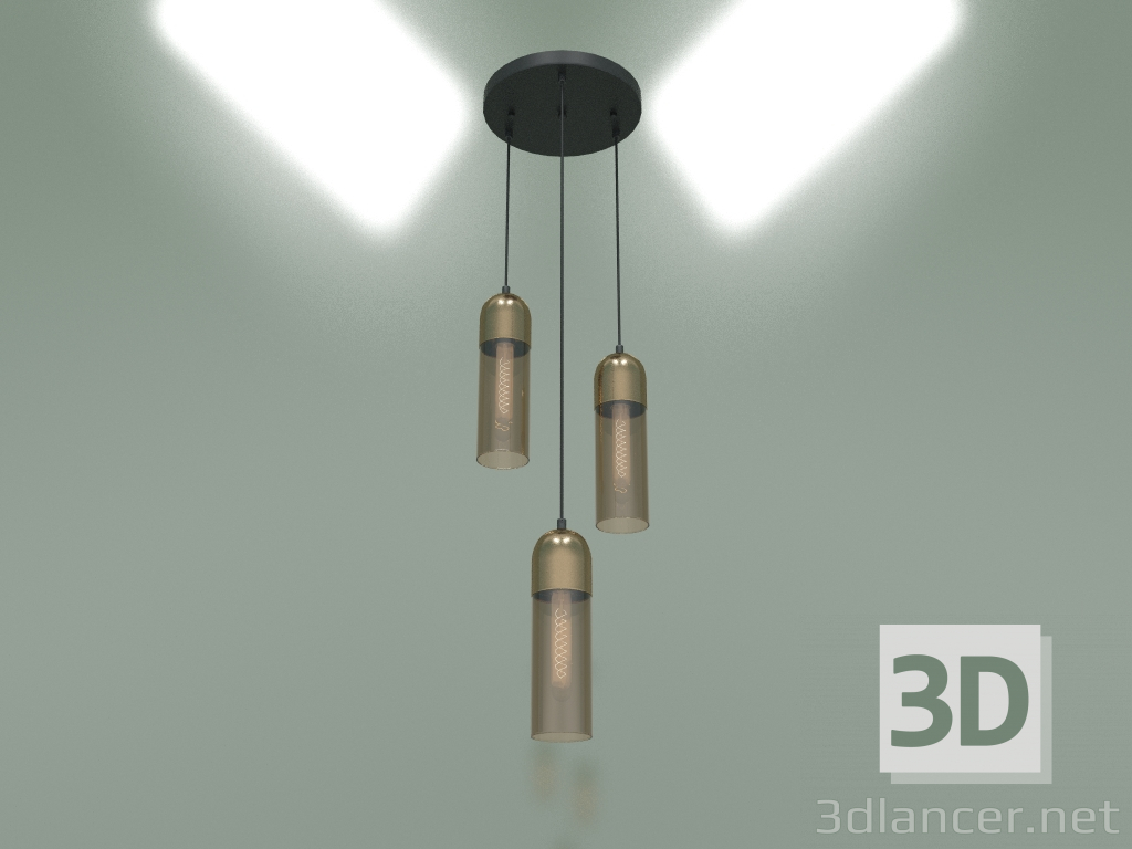 modèle 3D Lustre suspendu Airon 50180-3 (ambre) - preview
