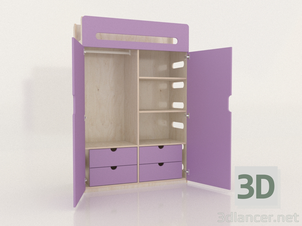 3D Modell Kleiderschrank offen MOVE WD (WLMWD2) - Vorschau