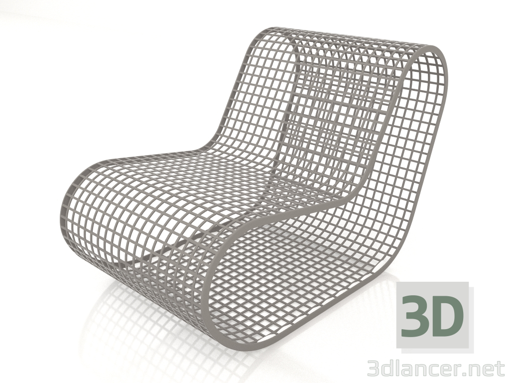 3d model Club chair without rope (Quartz gray) - preview