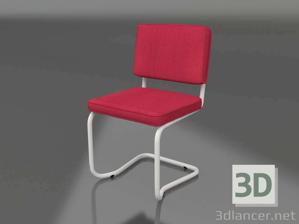 3d model Ridge Rib Kink Chair (Red) - preview