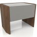 modèle 3D Table de chevet, placage noyer F, laque grise brillante (55x40,5x42 cm) - preview
