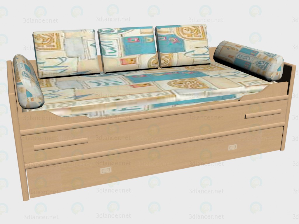 3d model Sofá cama - vista previa