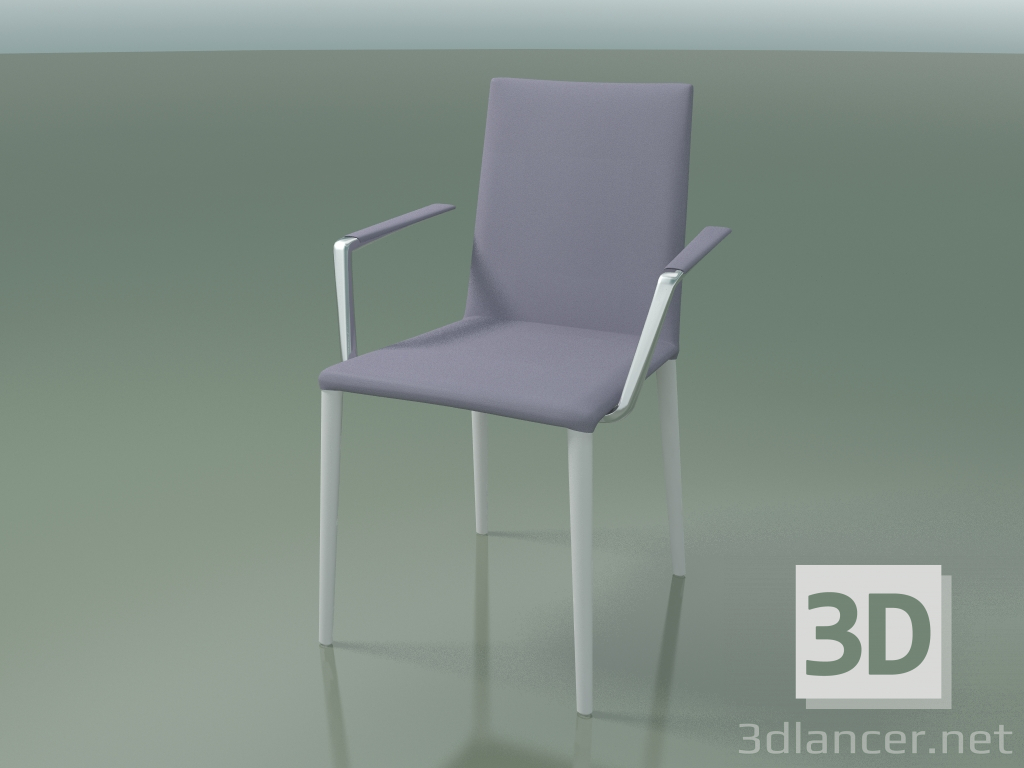 3D Modell Stuhl 1709BR (H 85 cm, stapelbar, mit Armlehnen, mit Lederbesatz, V12) - Vorschau