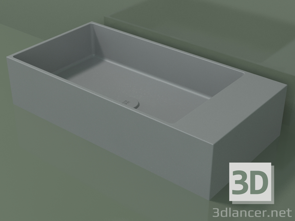modèle 3D Vasque à poser (01UN41102, gris argenté C35, L 72, P 36, H 16 cm) - preview