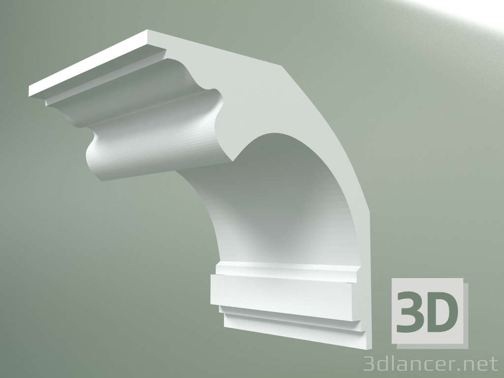 modèle 3D Corniche en plâtre (socle de plafond) KT120 - preview